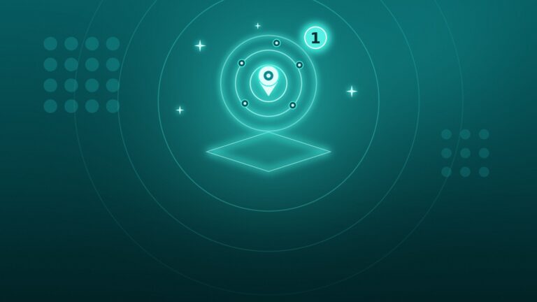 Illustrazione: un segnaposto al centro di cerchi concentrici con delle attività intorno e il numero 1.