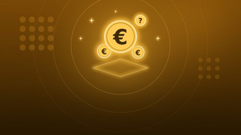 Illustrazione: una grande moneta con il simbolo dell’euro, affiancata da due monete più piccole e da un punto interrogativo.