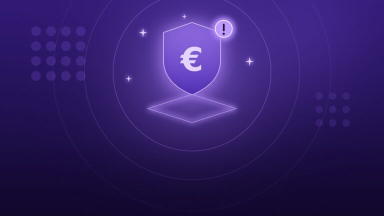Illustrazione: uno scudo con il simbolo dell’euro e un segnale di avviso, per le sanzioni su privacy e cookie.