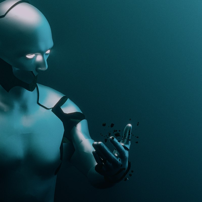 Robot che rappresenta un servizio di automazioni AI su misura